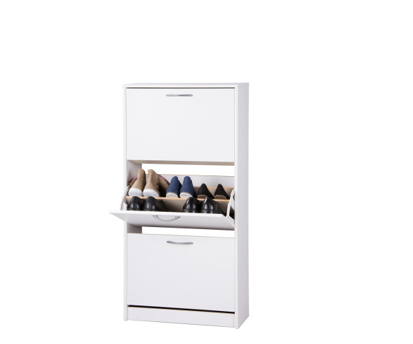 Botník LINZ 3 výklopy biely Botník LINZ 3 výklopy biely