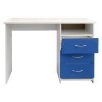 Písací stôl 44 modrá/biela
