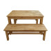 Stôl 140x70 + 2 lavice CORONA 2 vosk Stôl 140x70 + 2 lavice CORONA 2 vosk