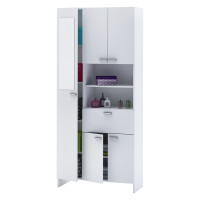 Vysoká skrinka 1+4 dvere + 1 zásuvka KORAL biela Vysoká skrinka 1+4 dvere + 1 zásuvka KORAL biela