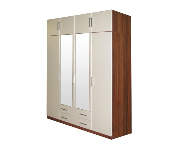 Skriňa ESO 4-dverová 61540 orech/biela Skriňa ESO 4-dverová 61540 orech/biela