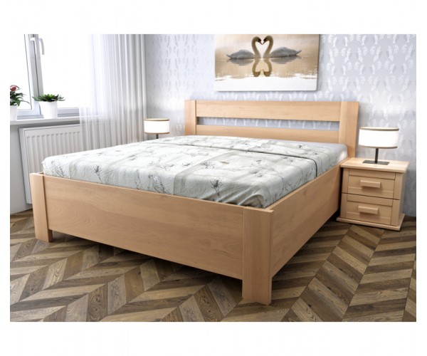 Buková posteľ SANDRA s úložným priestorom 160-180cm