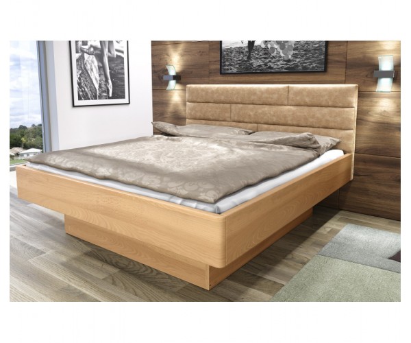Buková posteľ ZEUS s úložným priestorom 